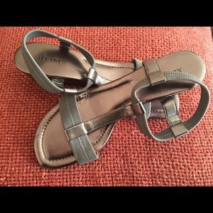Alfani silver wedge sandals size 8.5